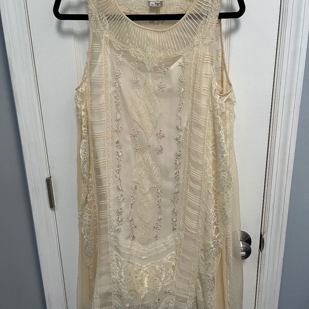 Haute Hippie Cream Lace Dress